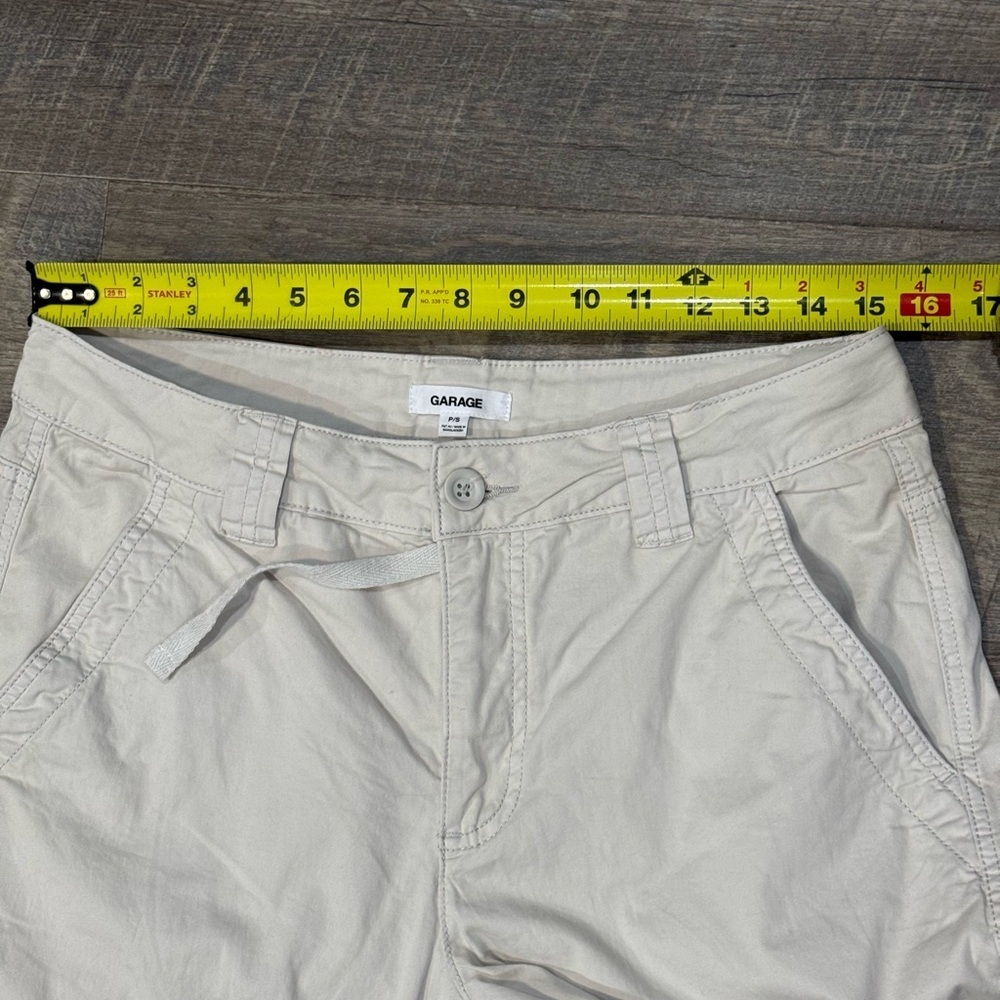 Garage Womens Cream Cargo Pants Size S straight leg. - Picture 4 of 10